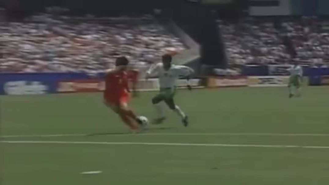 ⁣Saeed Al Owairan legendary goal against Belgium in 1994